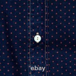 Polo Ralph Lauren Double Rl Rrl Japanese Indigo Dot Connor Railman Work Shirt