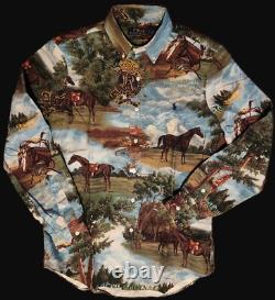 Polo Ralph Lauren Equestrian Fine Goods Button Casual Dress Shirt Mens