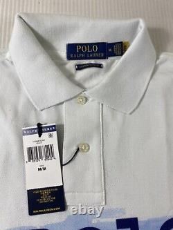 Polo Ralph Lauren Equestrian Horse Polo Match Mesh Polo Shirt White NWT Men's M