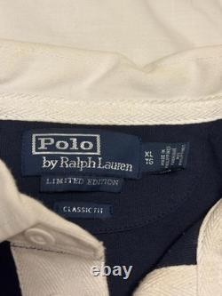 Polo Ralph Lauren Five Horseman Rugby Shirt-Blue-Men's XL RARE (READ)