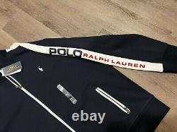 Polo Ralph Lauren Fleece Zip Sport Sweater Navy Size XL Nwt