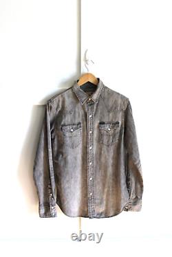 Polo Ralph Lauren Gray Denim Western Shirt Small NWT