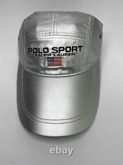 Polo Ralph Lauren Hat Cap Polo Sport LTD Silver LongBill OS P-Wing Stadium NWT
