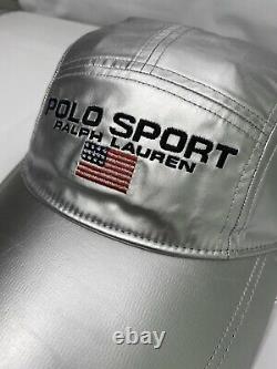 Polo Ralph Lauren Hat Cap Polo Sport LTD Silver LongBill OS P-Wing Stadium NWT