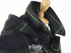 Polo Ralph Lauren Heavy Lauren Wool Hooded Toggle Overcoat Pea Coat Tartan Plaid