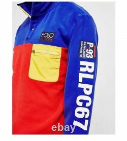 Polo Ralph Lauren Hi Tech American Flag Colorblocked Fleece Sweatshirt Pullover