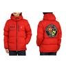 Polo Ralph Lauren Hooded Down Puffer Jacket With Emblem Patch Back Red