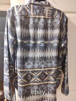 Polo Ralph Lauren Indigo Blue Aztec Button down Men's XL NWT SXSW Free Shipping