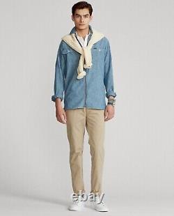 Polo Ralph Lauren Indigo Dyed Chambray Full Zip Overshirt Shirt Jacket Gentleman