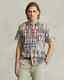 Polo Ralph Lauren L105018 Mens Multi Cotton Classic Fit Camp Shirt Size L