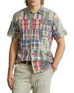 Polo Ralph Lauren L105018 Mens Multi Cotton Classic Fit Camp Shirt Size L