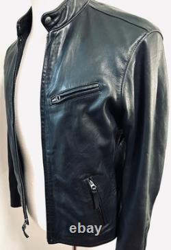 Polo Ralph Lauren Lambskin Leather Café Racer Jacket Size SP