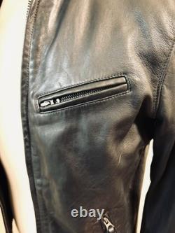 Polo Ralph Lauren Lambskin Leather Café Racer Jacket Size SP