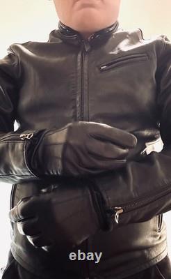 Polo Ralph Lauren Lambskin Leather Café Racer Jacket Size SP