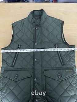 Polo Ralph Lauren Large Vest Jacket RRL Utility Hunting Olive Green Quilted VTG