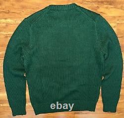 Polo Ralph Lauren Librarian Bear Knit Sweater Men's Small Green Brand New NWT