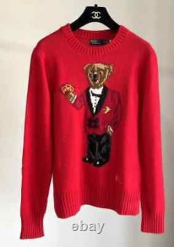 Polo Ralph Lauren Lunar New Year Knit Bear Sweater RED