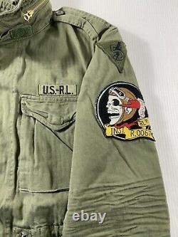 Polo Ralph Lauren M-65 Combat Military Army Skull Patch Field Jacket NWT Men's M