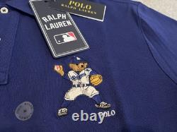 Polo Ralph Lauren MLB Los Angeles LA Dodgers Baseball Blue Bear Shirt Medium NWT