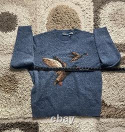 Polo Ralph Lauren Mallard Duck Sweater Men's 2XL Suede Elbow Patches NWOT Knit