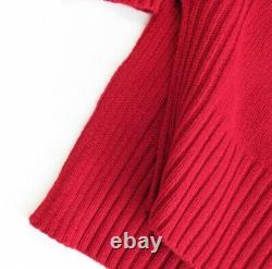 Polo Ralph Lauren Martin Red Wool Cashmere Blend Turtleneck Sweater NEW Small