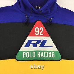 Polo Ralph Lauren Men 92 Racing Color Block Fleece Sweatshirt Hi Tech XXL 2XL