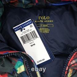 Polo Ralph Lauren Men Aztec Patchwork Ripstop Down Puffer Hooded Jacket M New