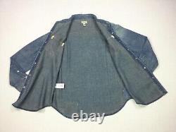 Polo Ralph Lauren Men Distressed Repaired Denim Western Shirt Ver 2023 M L XL