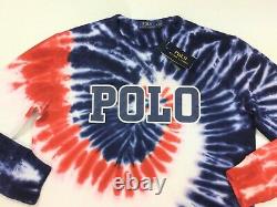 Polo Ralph Lauren Men Polo Logo Pinwheel Tie Dye Graphic Sweatshirt Pullover