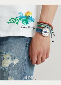 Polo Ralph Lauren Men VTG Surf Slater Surfer Mesh Graphic Polo Shirt Sold Out