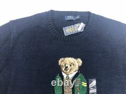 Polo Ralph Lauren Men's Big & Tall Navy Polo Bear Crew Neck Limited Sweater New