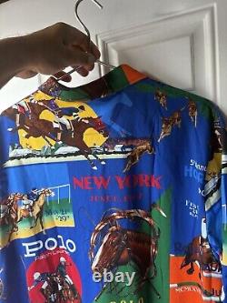 Polo Ralph Lauren Men's Classic Fit Equestrian Mesh Polo Shirt Blue New Xl