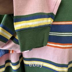 Polo Ralph Lauren Men's Classic Fit Rugby Long Sleeve Polo Shirt Pink Green $168
