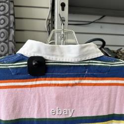 Polo Ralph Lauren Men's Classic Fit Rugby Long Sleeve Polo Shirt Pink Green $168