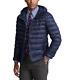 Polo Ralph Lauren Men's Down Full Zip Packable Hood Jacket Navy Size Xl Nwt