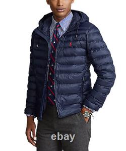 Polo Ralph Lauren Men's Down Full Zip Packable Hood Jacket Navy Size XL NWT