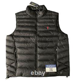 Polo Ralph Lauren Men's Down Pony Full Zip Packable Vest Black Sz 2XL NWT $188