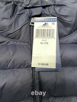 Polo Ralph Lauren Men's Down Pony Full Zip Packable Vest Navy Size XL NWT $188