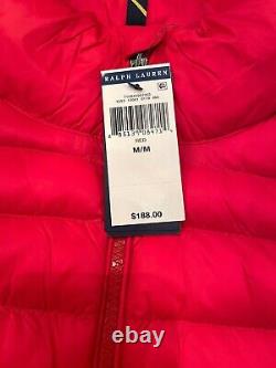 Polo Ralph Lauren Men's Down Pony Full Zip Packable Vest Red Size M New $188