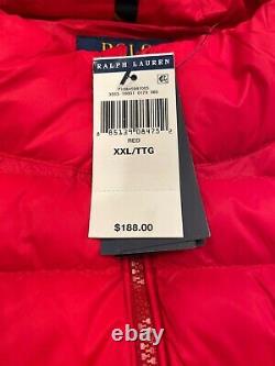 Polo Ralph Lauren Men's Down Pony Full Zip Packable Vest Red Sz 2XL New $188