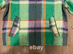 Polo Ralph Lauren Men's Jacket Green Color Blocks Plaid Linen Size L Nwt