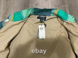 Polo Ralph Lauren Men's Jacket Green Color Blocks Plaid Linen Size L Nwt