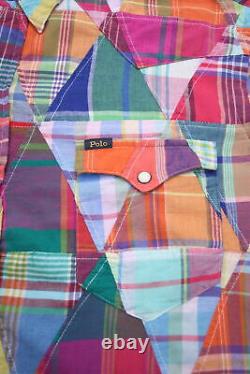 Polo Ralph Lauren Men's Madras Patchwork Plaid Classic Fit Button Up Shirt $198