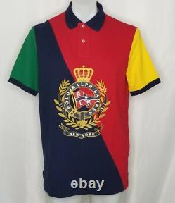 Polo Ralph Lauren Men's Nautical Crest Classic-Fit Stretch Mesh Polo Shirt Sz L