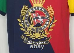 Polo Ralph Lauren Men's Nautical Crest Classic-Fit Stretch Mesh Polo Shirt Sz L