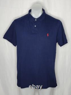 Polo Ralph Lauren Men's Navy Horse Equestrian Crest Polo Shirt Size L