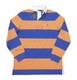 Polo Ralph Lauren Men's Orange/blue Bold Stripe Classic Fit Rugby Polo Shirt