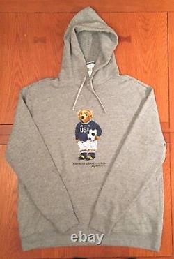 Polo Ralph Lauren Men's Polo Bear Soccer Bear Hoodie White Or Gray Big & Tall