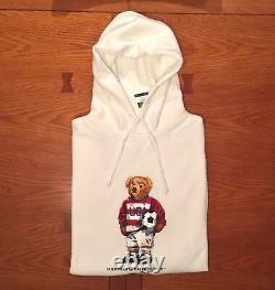 Polo Ralph Lauren Men's Polo Bear Soccer Bear Hoodie White Or Gray Big & Tall