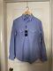 Polo Ralph Lauren Men's Small Classic Fit Half-button Dobby Shirt Light Blue New